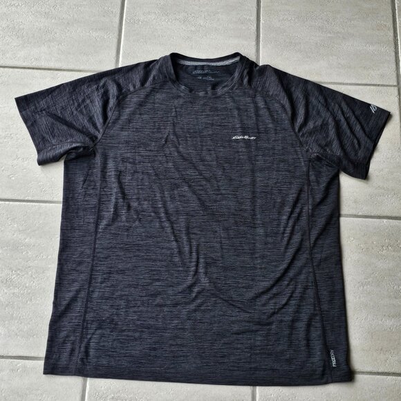 Mens Eddie Bauer Motion Free Dry Active Shirt Tall Extra Large TXL Black - Picture 1 of 2
